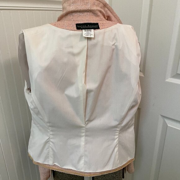 VTG HARVE BENARD SIZE 12 PEACH COLOR SILK AND VISCOSE FABRIC JACKET - Picture 6 of 8